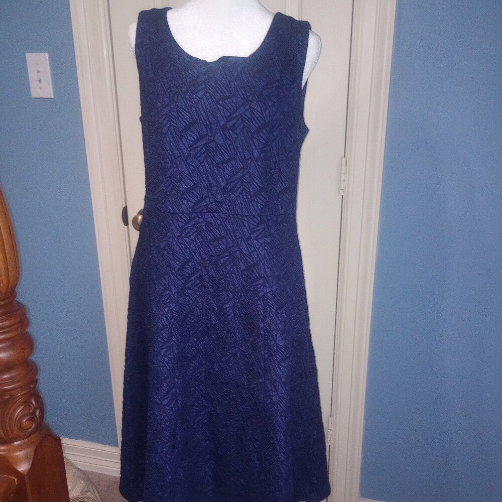 Ashro Dress & Jacket 2pc Navy Blue Set - Picture 6 of 6